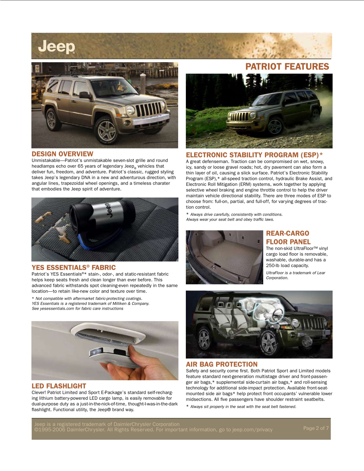 2007 Jeep Patriot Brochure Page 7
